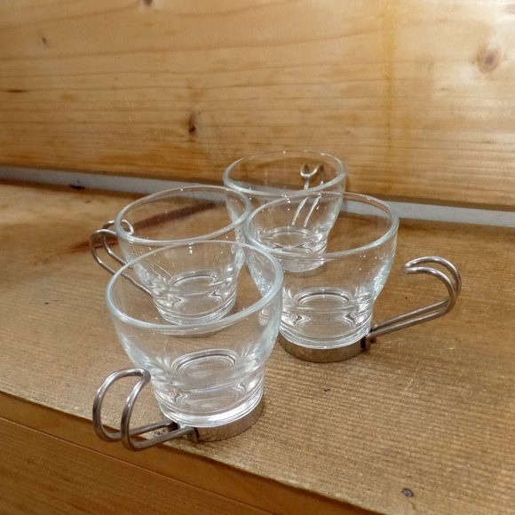 Bormioli Rocco Verdi Espresso Cup With Stainless Steel Handle, Set of 4 - Picture 2 of 9